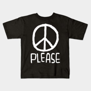 Peace Sign, Peace Please, No War, Antiwar Kids T-Shirt